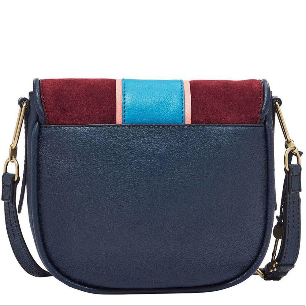 NWT Fossil Rumi Striped Crossbody Leather Suede - Picture 2 of 7